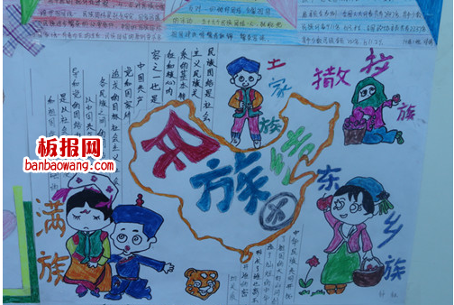 民族团结手抄报