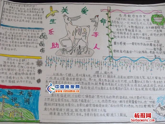 乐于助人手抄报