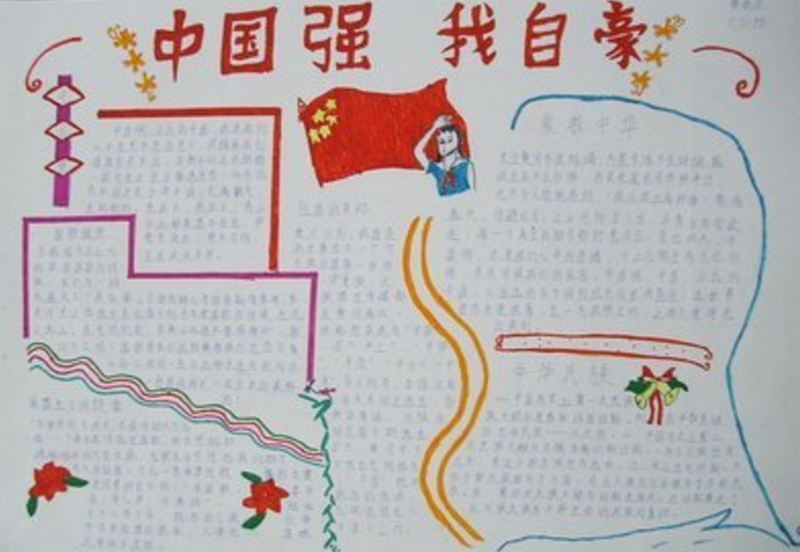 国防教育手抄报，中国强