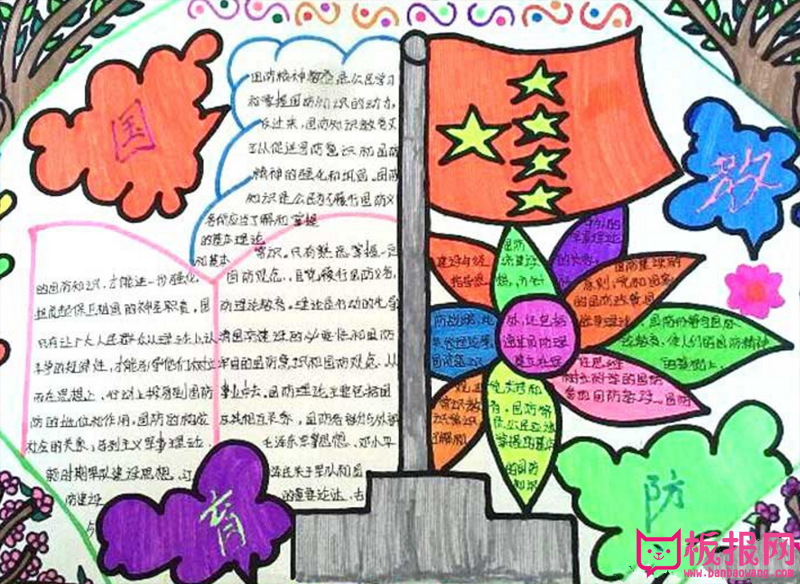 国防教育手抄报图片，为祖国做贡献