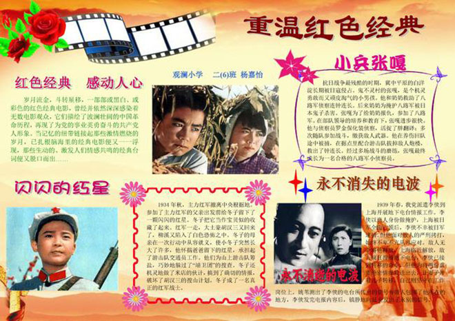 红色教育手抄报内容，重