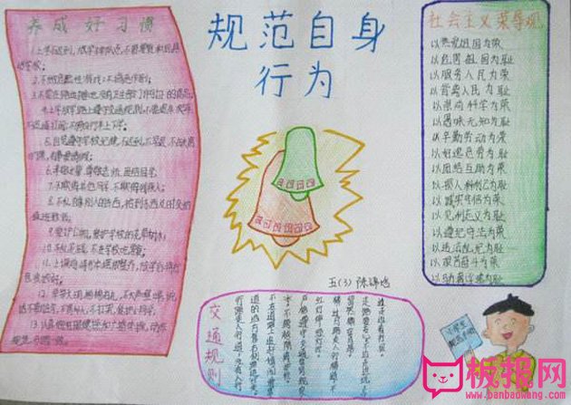 行为规范手抄报内容，规范自身行为