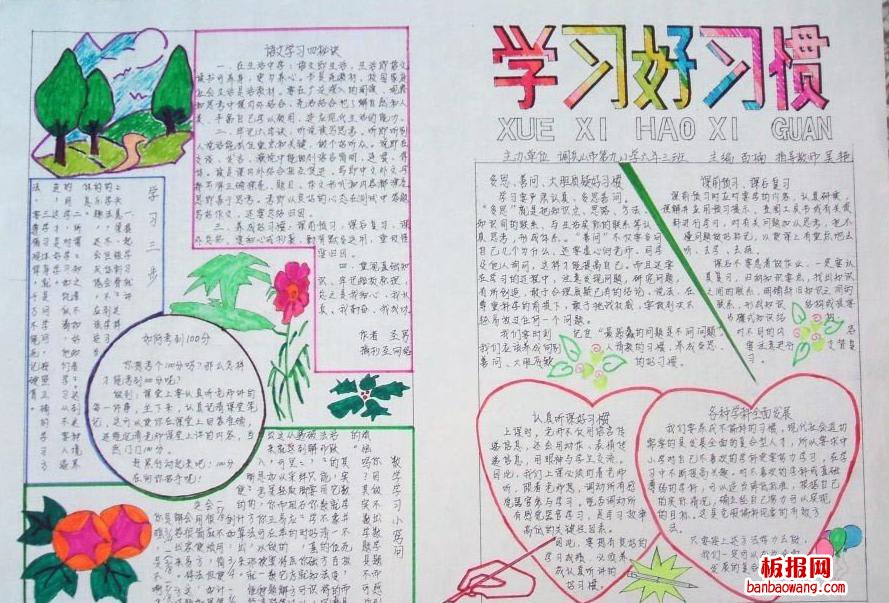 学习好习惯手抄报