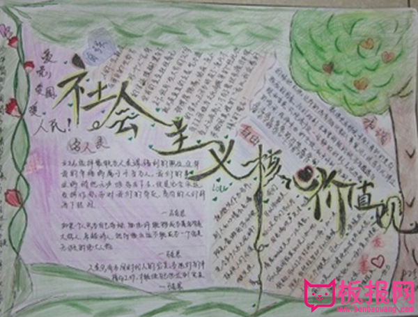 社会主义核心价值观手抄报，争做阳光少年