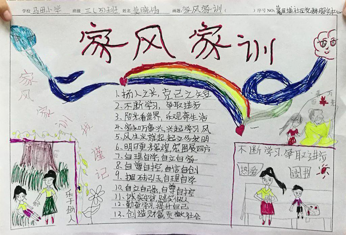 家风家训手抄报图片，家