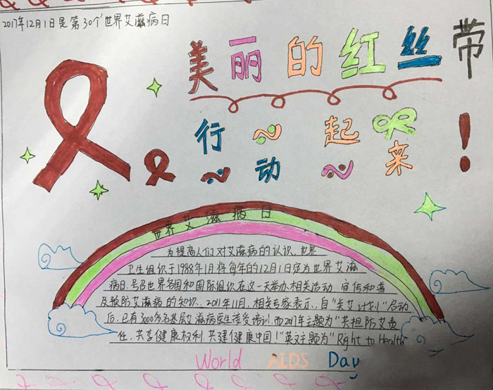 预防艾滋病手抄报图片，