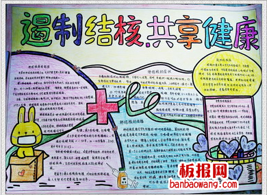 你我共同参与依法防控结核手抄报