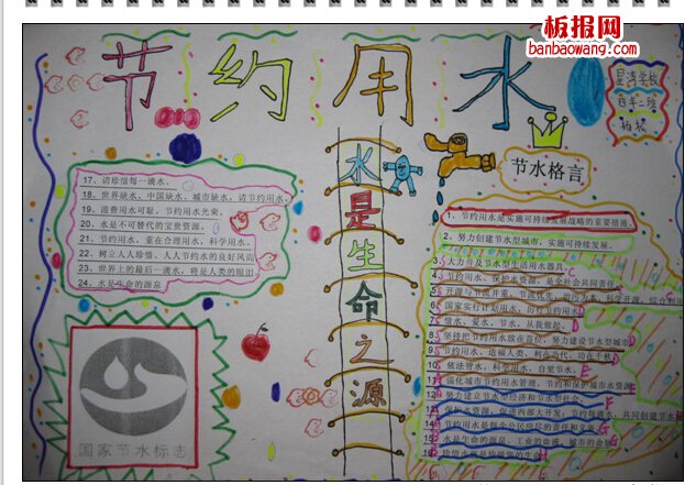 2014年世界水日手抄报