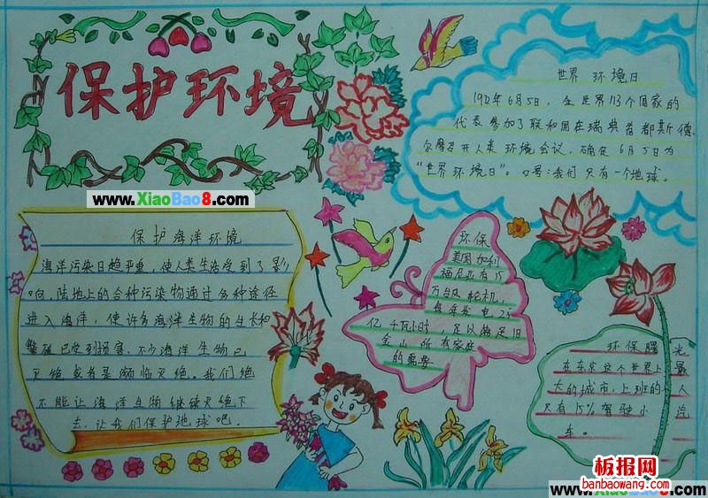 小学生保护环境手抄报图片