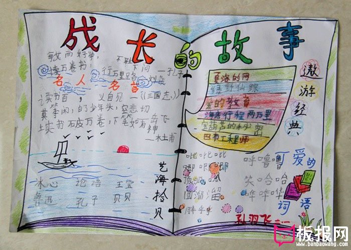读书手抄报，成长的故事