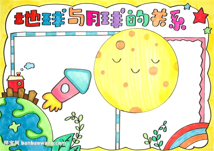 地球和月球的关系手抄报
