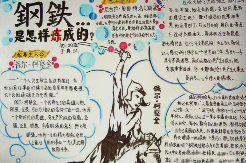 名著手抄报，钢铁是怎样