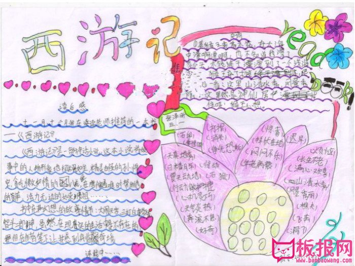 四大名著手抄报，西游记读后感
