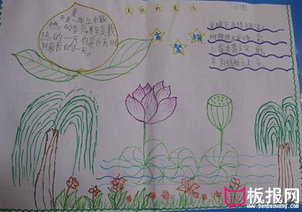 小学生夏天手抄报，夏天手抄报图片