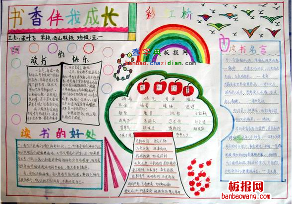 暑假读书手抄报